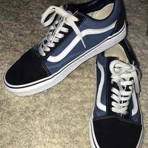 Old school vans, navy blue, women’s size 9.5